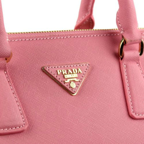 2014 Prada saffiano calfskin tote bag BN1786 pink